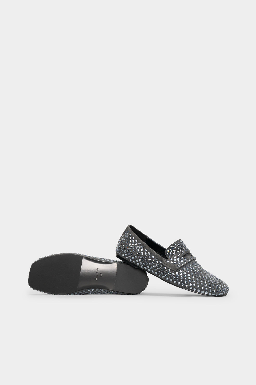 Crystal Loafer Vanity | Ash Grey Suede