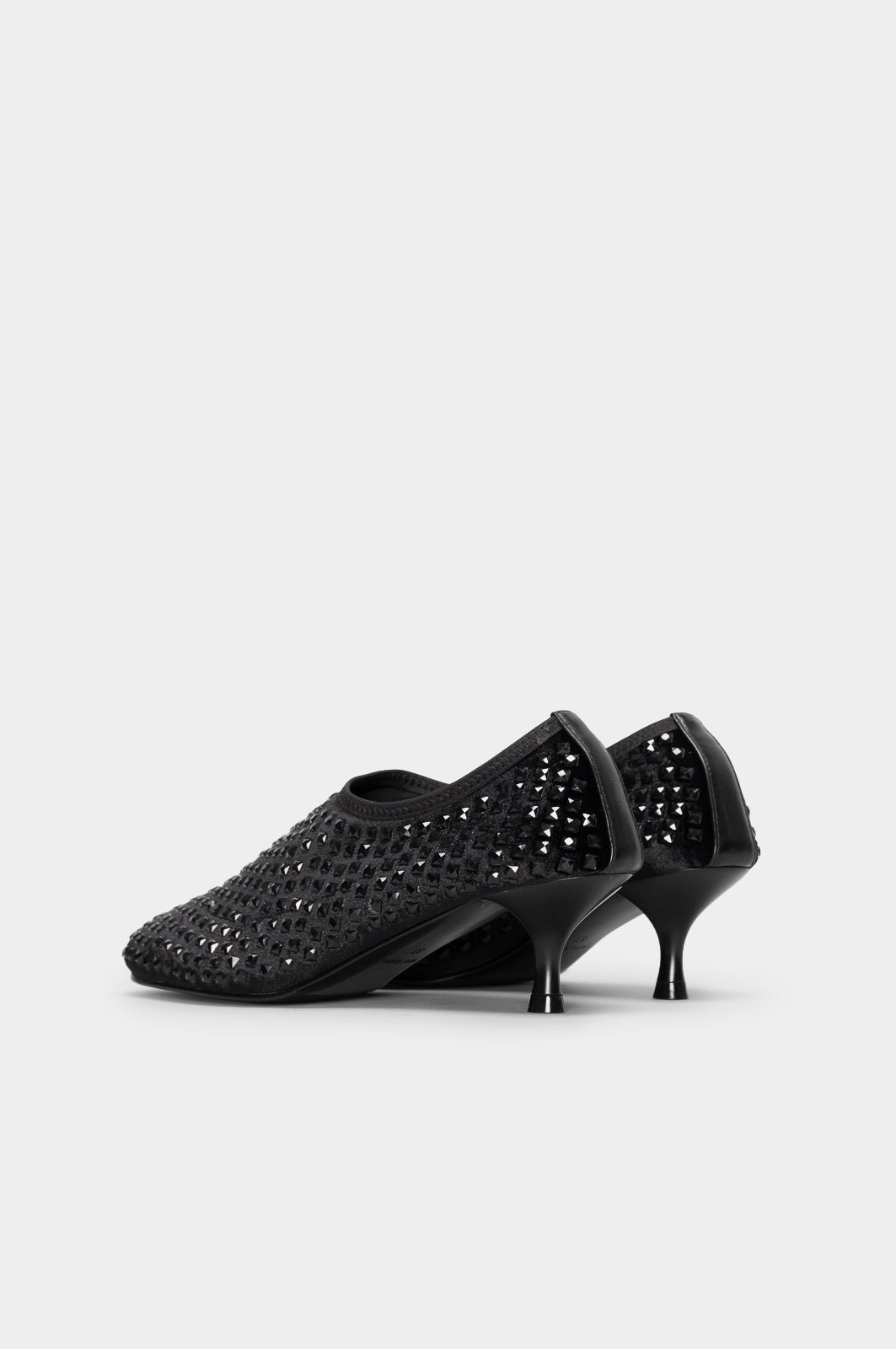 Crystal Pump Miss | Midnight Black Velvet