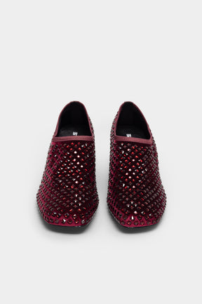 Crystal Pump Miss | Burgundy Velvet