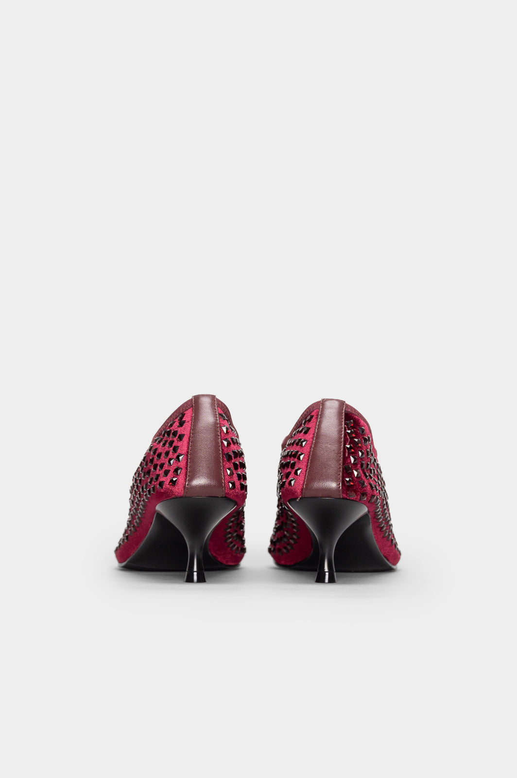 Crystal Pump Miss | Burgundy Velvet