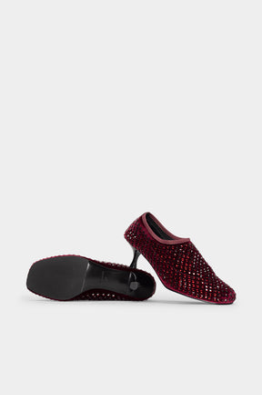 Crystal Pump Miss | Burgundy Velvet