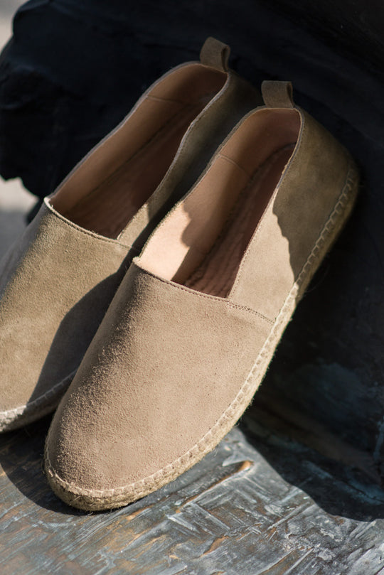 Men's Espadrille | Sand Beige Suede