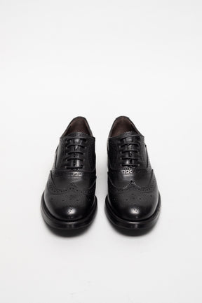 Women's Oxford Brogue Ginevra | Elegant Black Calf Leather