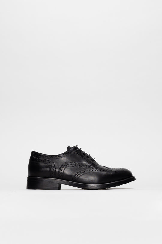 Women's Oxford Brogue Ginevra | Elegant Black Calf Leather