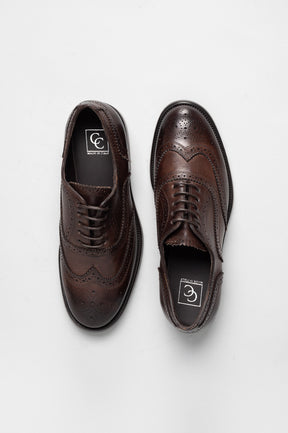 Women's Oxford Brogue Ginevra | Rustic Brown Calf Leather