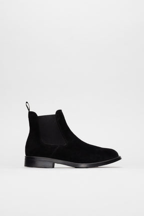 Chelsea Boot Serata | Deep Black Calf Suede