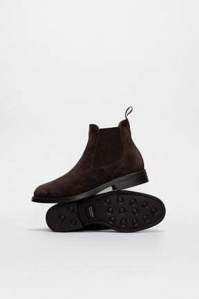 Chelsea Boot Serata | Coffee Brown Calf Suede