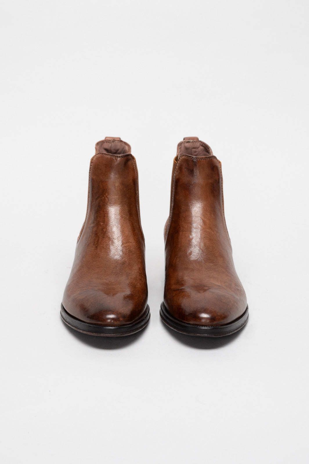 Heeled Boot Scarpina | Brandy Brown Buffalo Leather