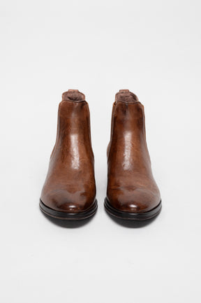 Heeled Boot Scarpina | Brandy Brown Buffalo Leather