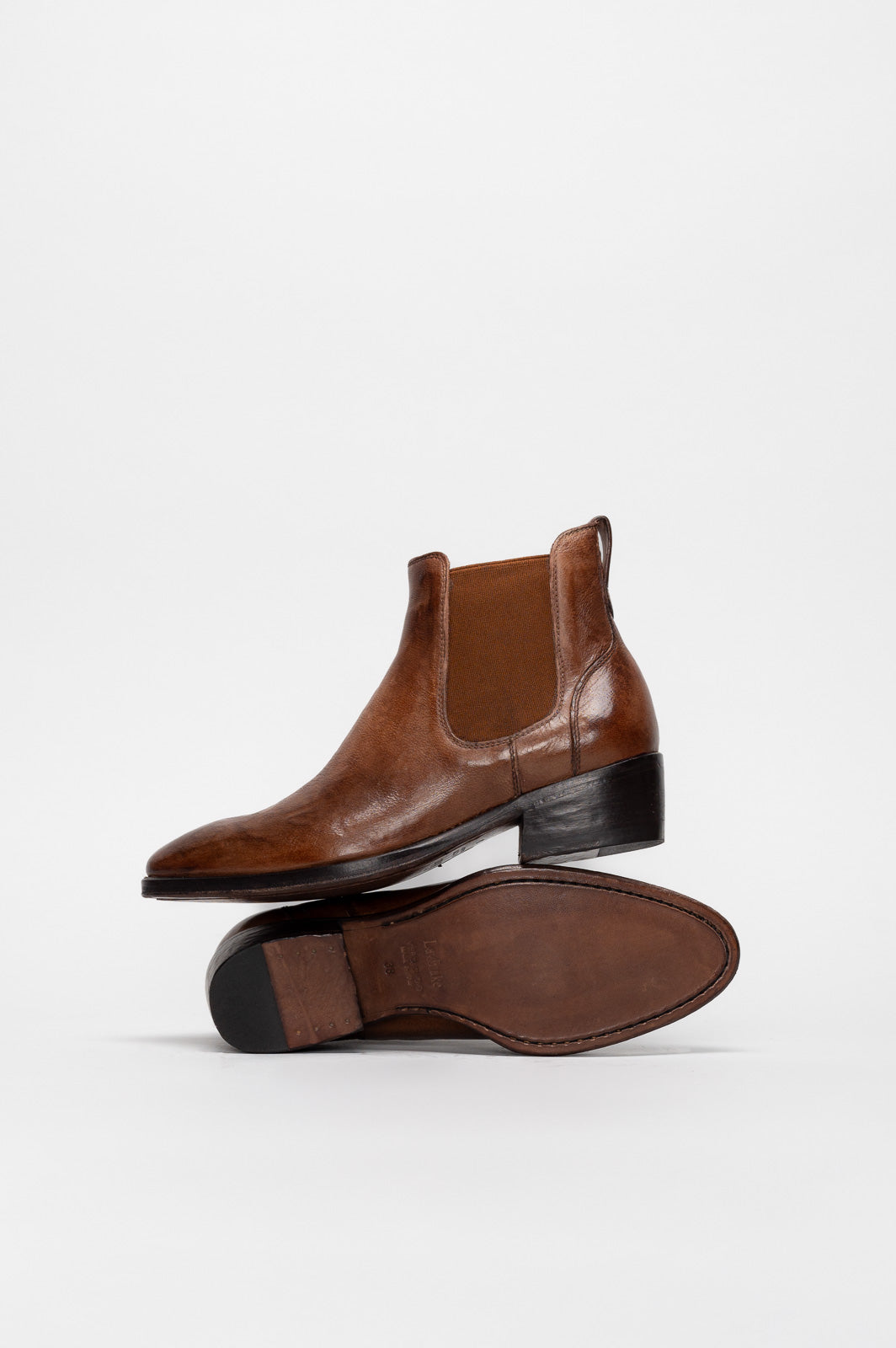 Heeled Boot Scarpina | Brandy Brown Buffalo Leather