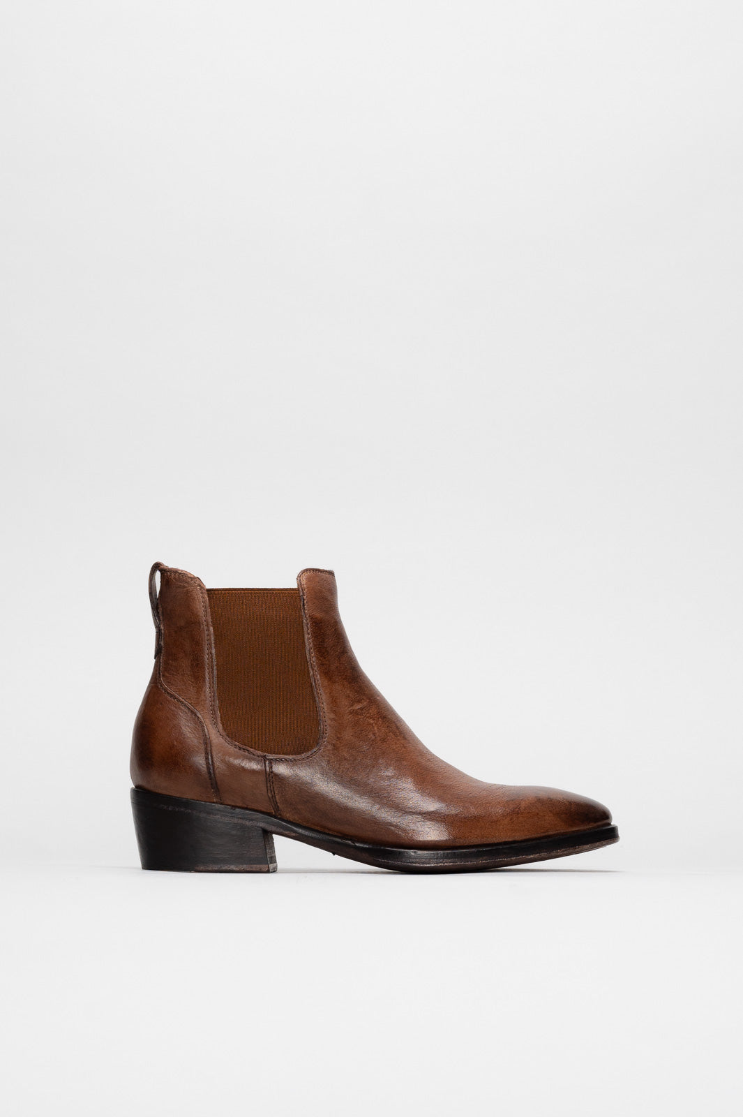 Heeled Boot Scarpina | Brandy Brown Buffalo Leather