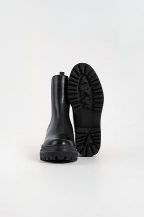Shearling Boot Umbra | Black Buffalo Leather
