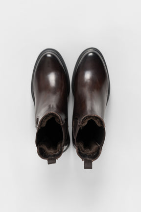 Shearling Boot Umbra | Brown Calf Leather