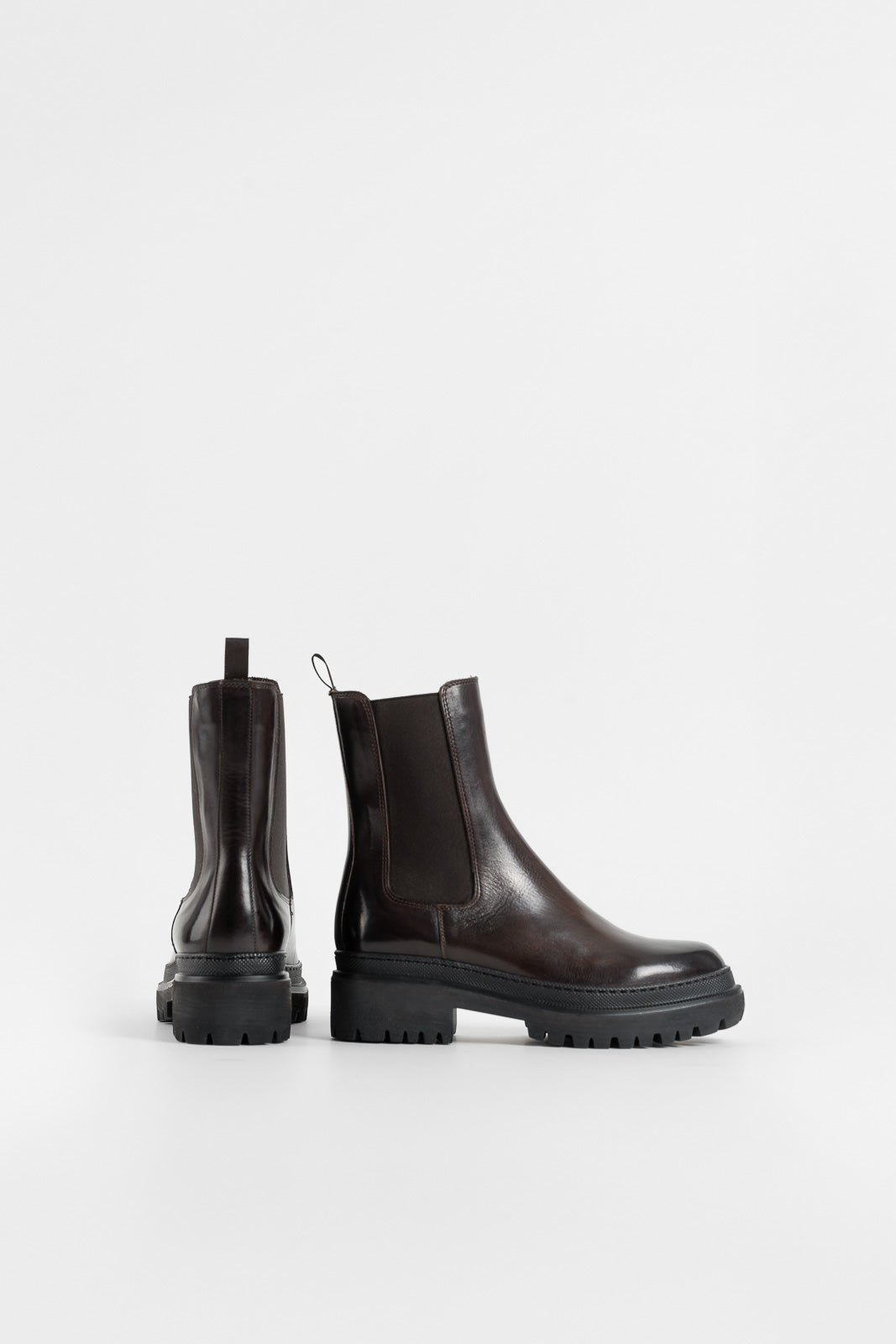 Shearling Boot Umbra | Brown Calf Leather