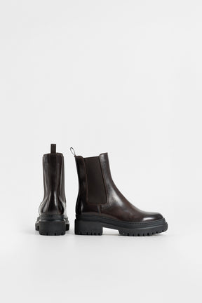 Shearling Boot Umbra | Brown Calf Leather
