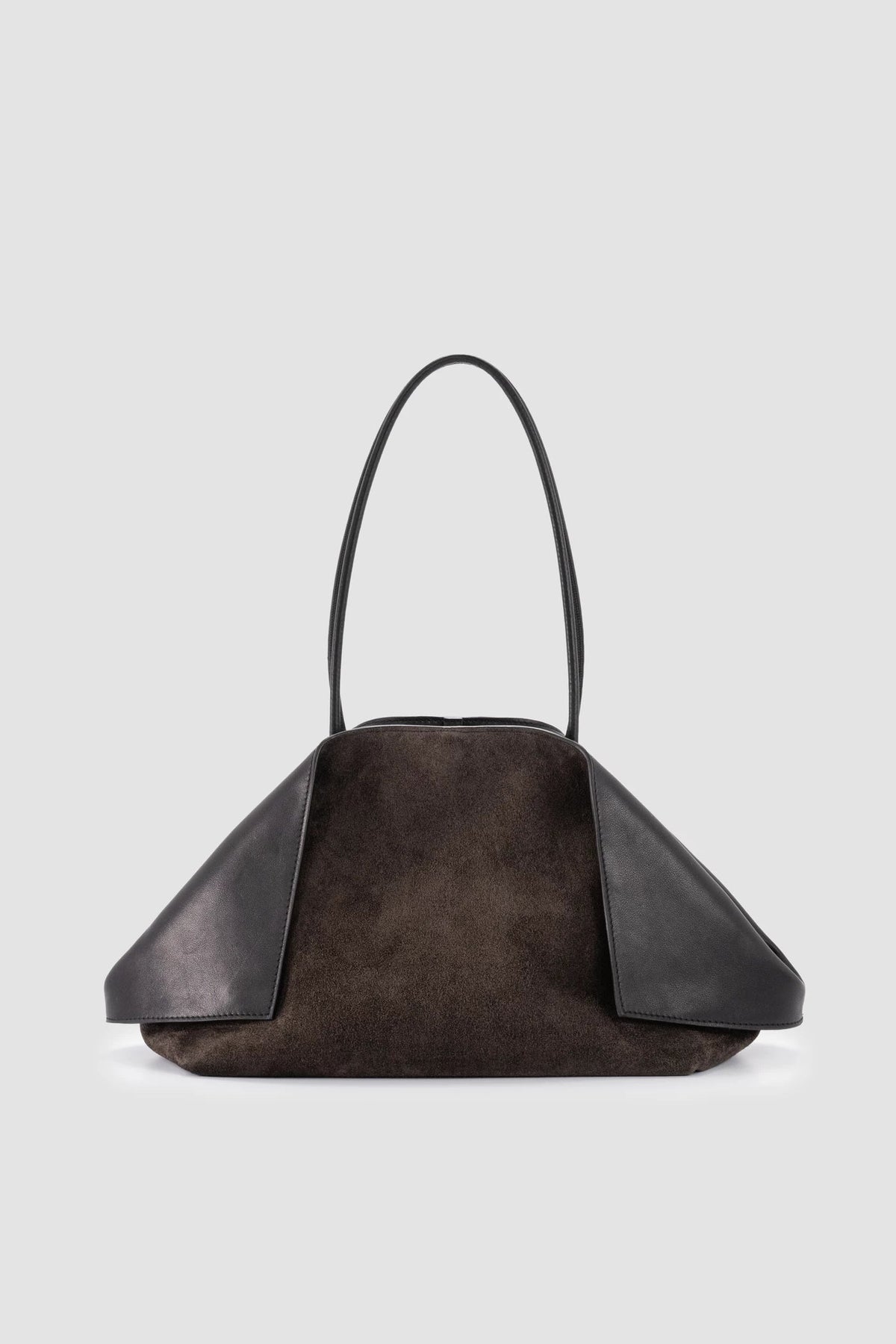 Shoulder Bag Valery | Brown Suede & Calf Leather
