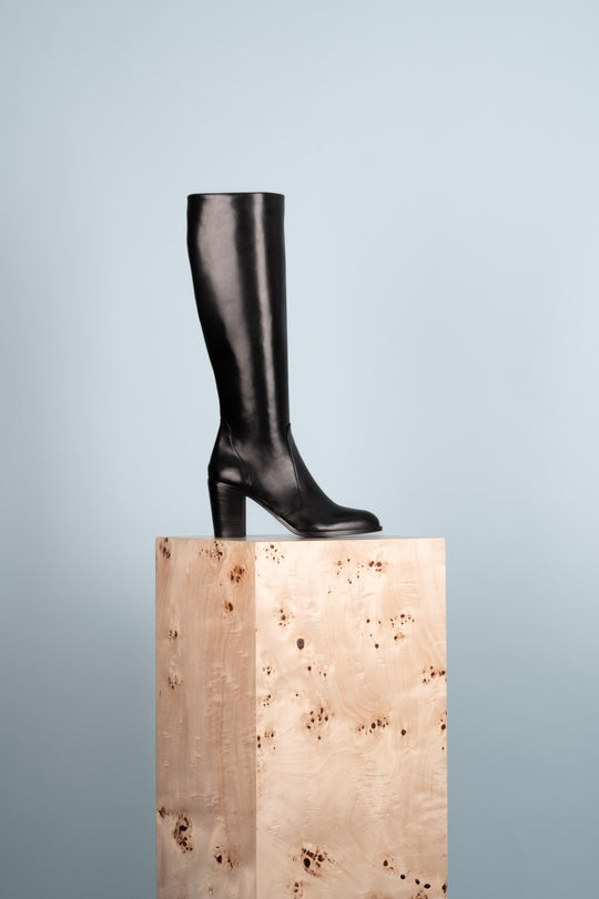 Signature High Boot Viona 8cm | Black Calf Leather