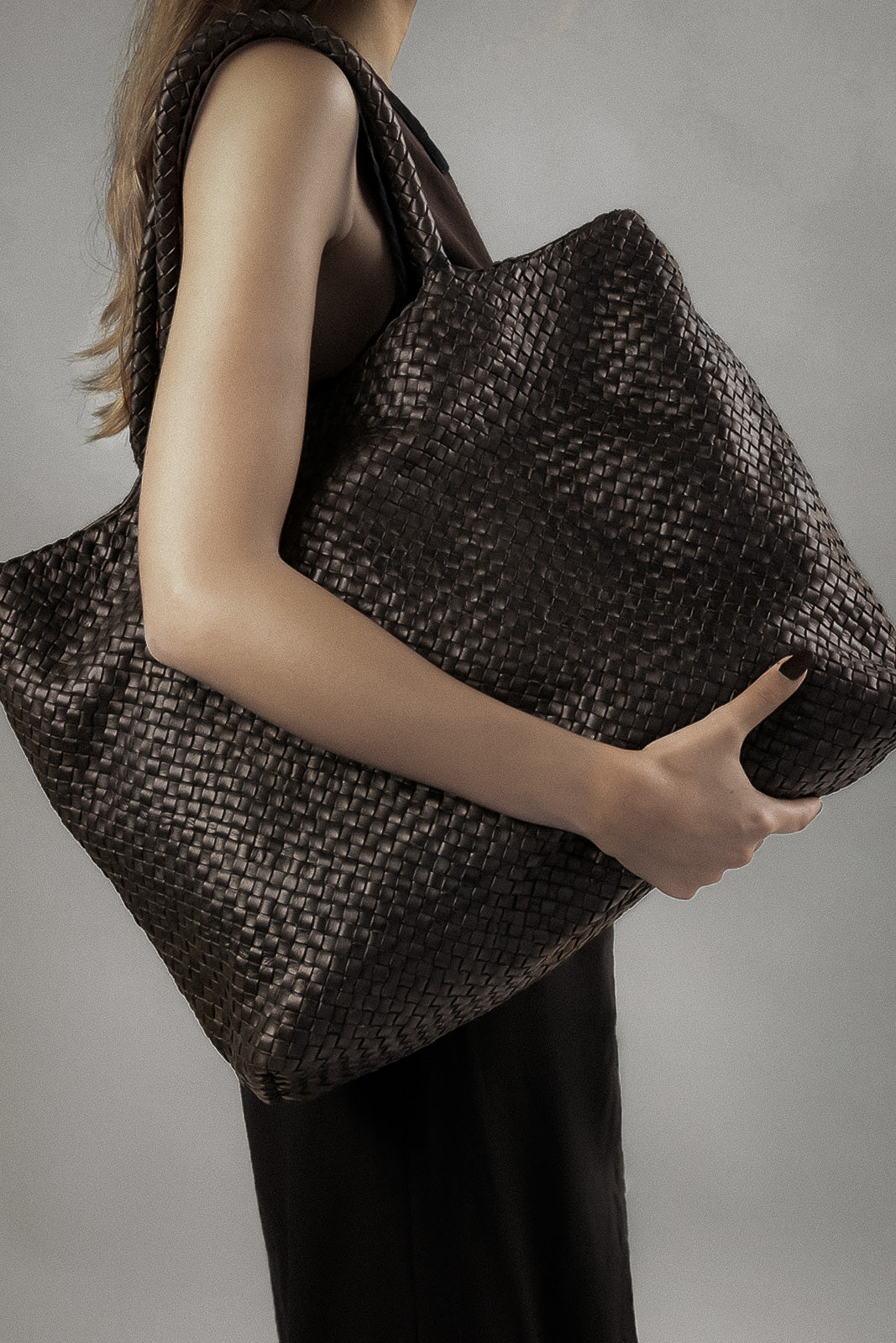Tote Bag Class | Dark Brown Woven Calf Leather