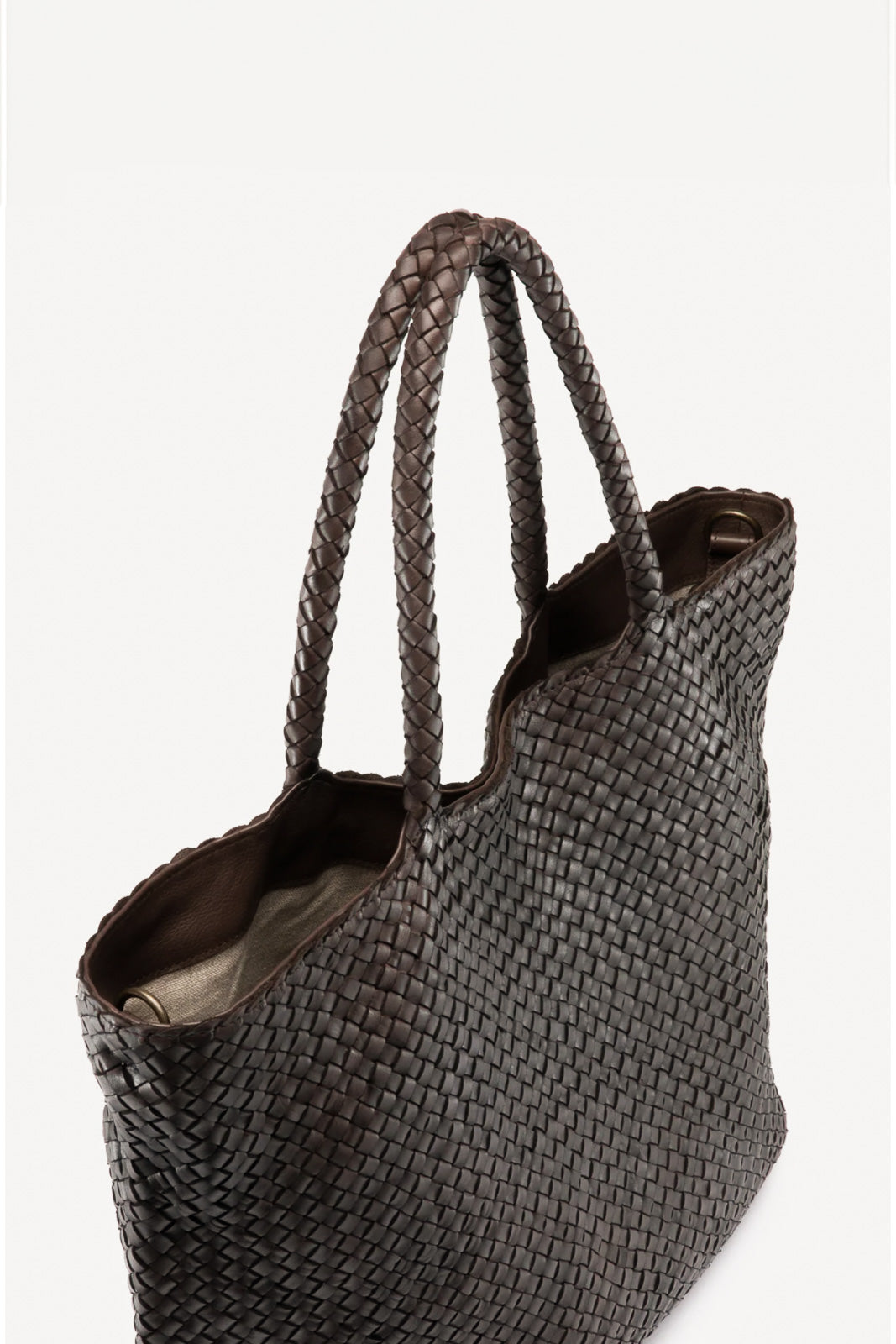 Tote Bag Class | Dark Brown Woven Calf Leather