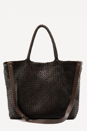 Tote Bag Class | Dark Brown Woven Calf Leather