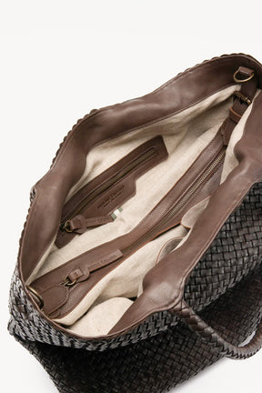 Tote Bag Class | Dark Brown Woven Calf Leather