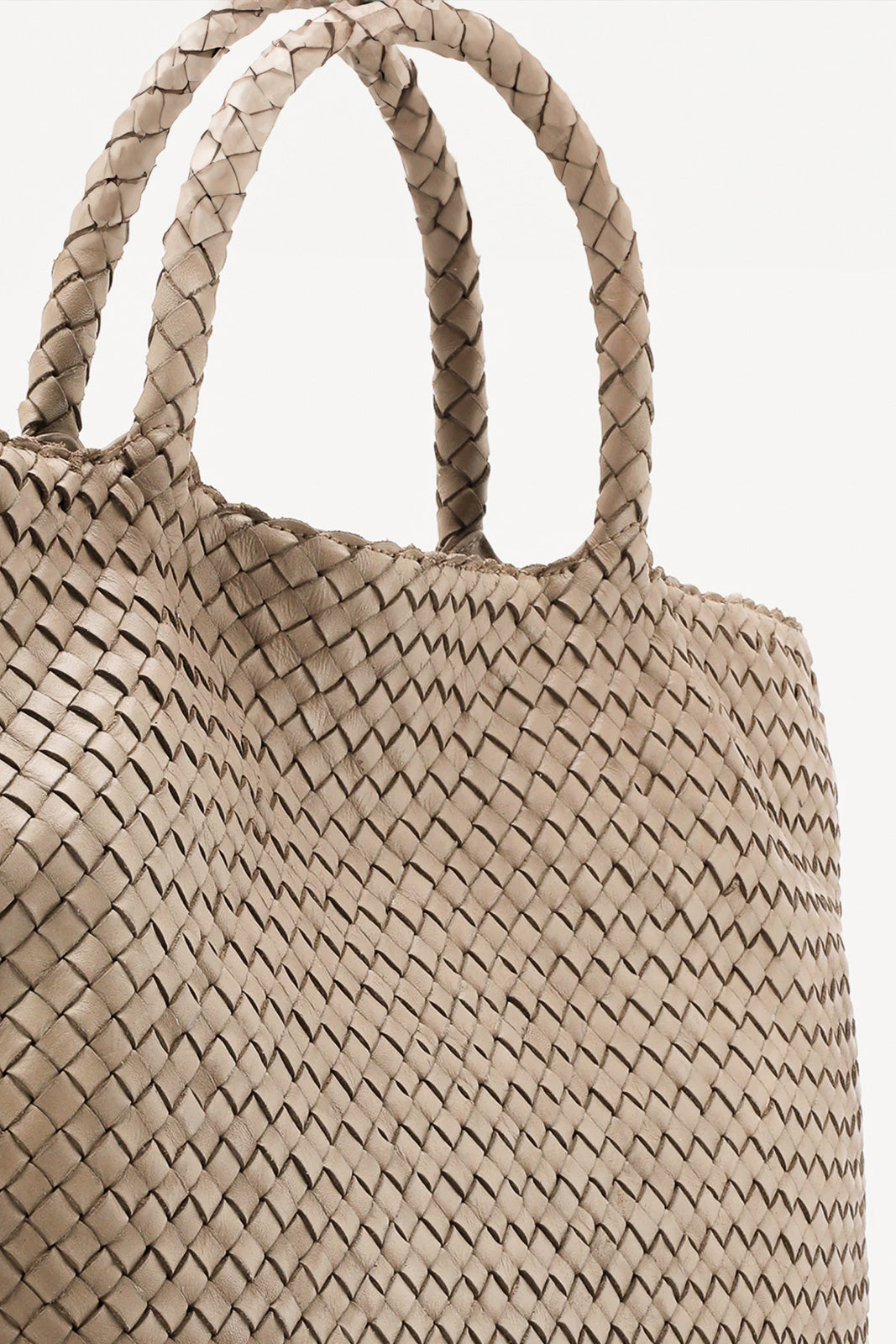Tote Bag Class | Sand Beige Woven Calf Leather