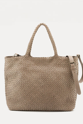 Tote Bag Class | Sand Beige Woven Calf Leather