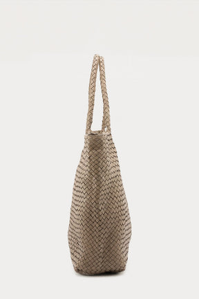 Tote Bag Class | Sand Beige Woven Calf Leather