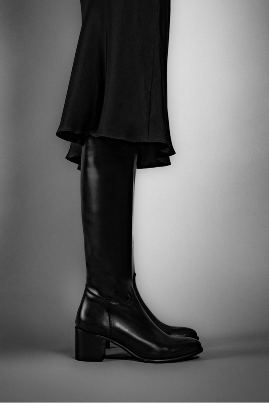 Signature High Boot Viona 6cm | Black Calf Leather