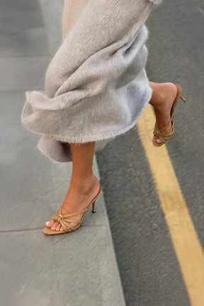 Strappy Sandal Lizbet | Beige Nappa Leather