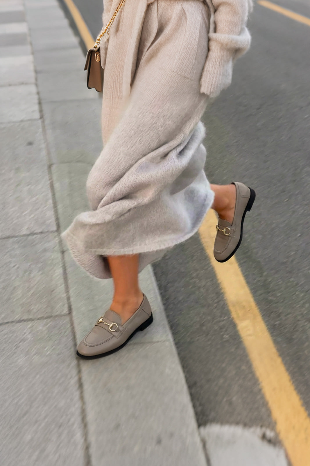 Horsebit Loafer Anil | Stone Beige Nappa Leather