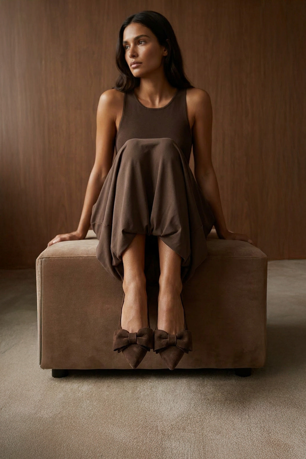 Ballet Flat Ingrid | Coffee Brown Soft Suede