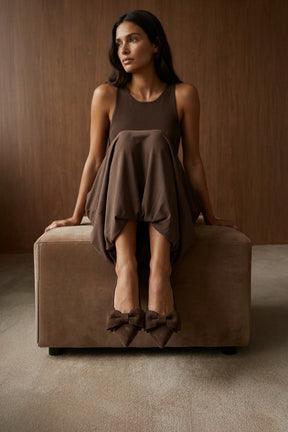 Ballet Flat Ingrid | Coffee Brown Soft Suede