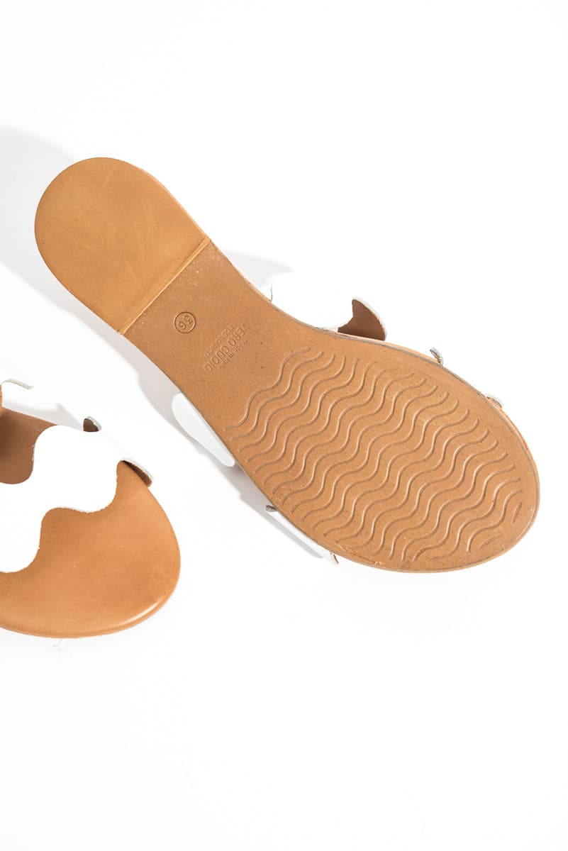 Sandal Wave 136 | Vitt Skinn