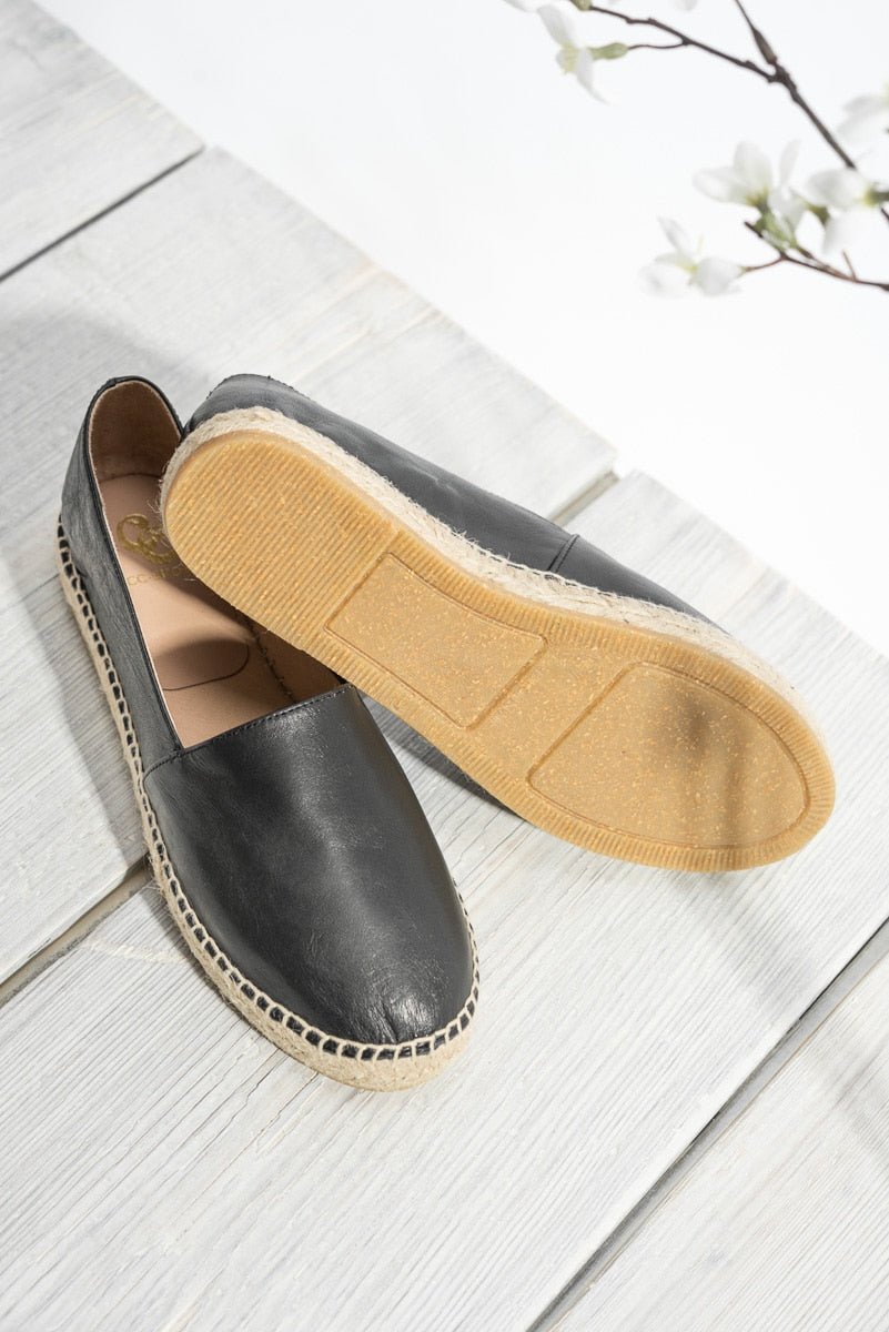 Espadrille Monaco 184 | Black Leather