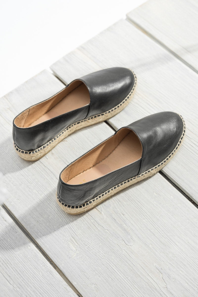 Espadrille Monaco 184 | Black Leather