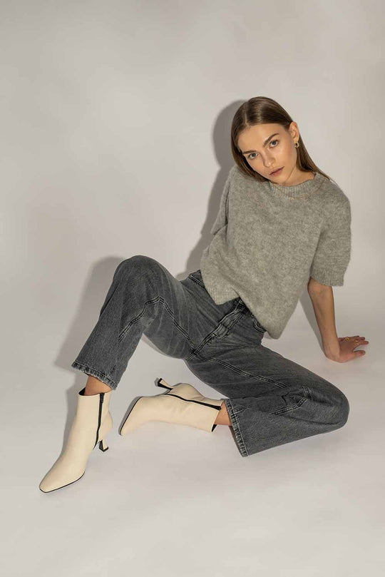 Ankle Boot Clara | Off-White Leather