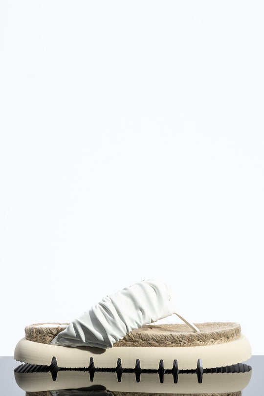 Espadrille León | White Scrunch Leather