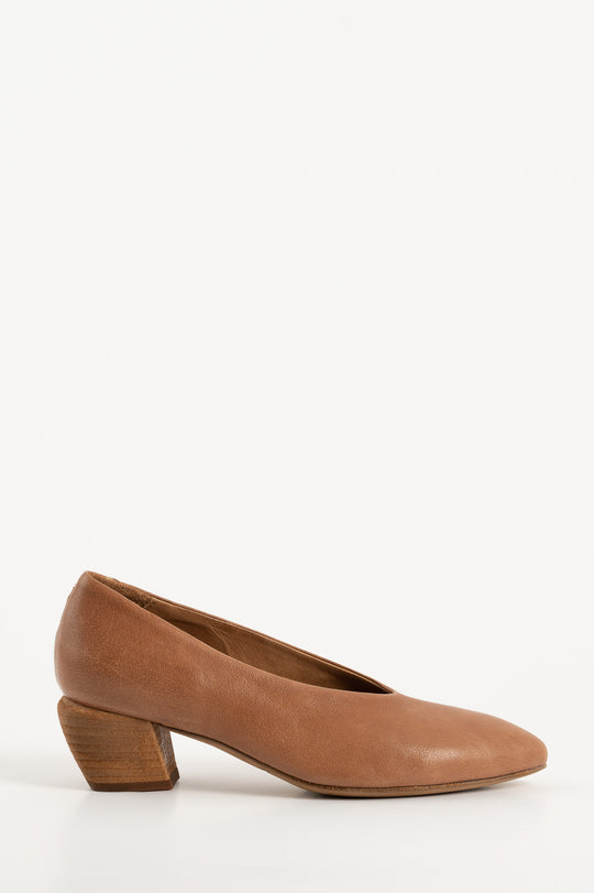 Pump Sally | Brown Buffalo Leather