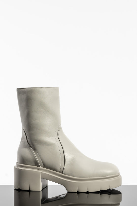 Boot Esmeralda | Light Grey Leather
