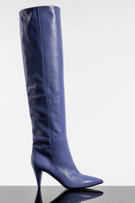 High Boot Shei | Purple Calf Leather