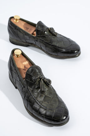 Braided Loafer 105 | Green Buffalo